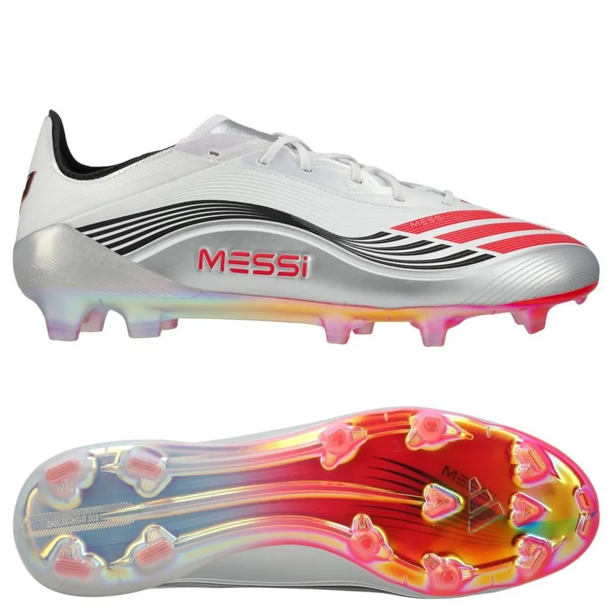 F50 Messi Elite FG Prestig10 - Footwear WhiteLucid RedSilver Metallic