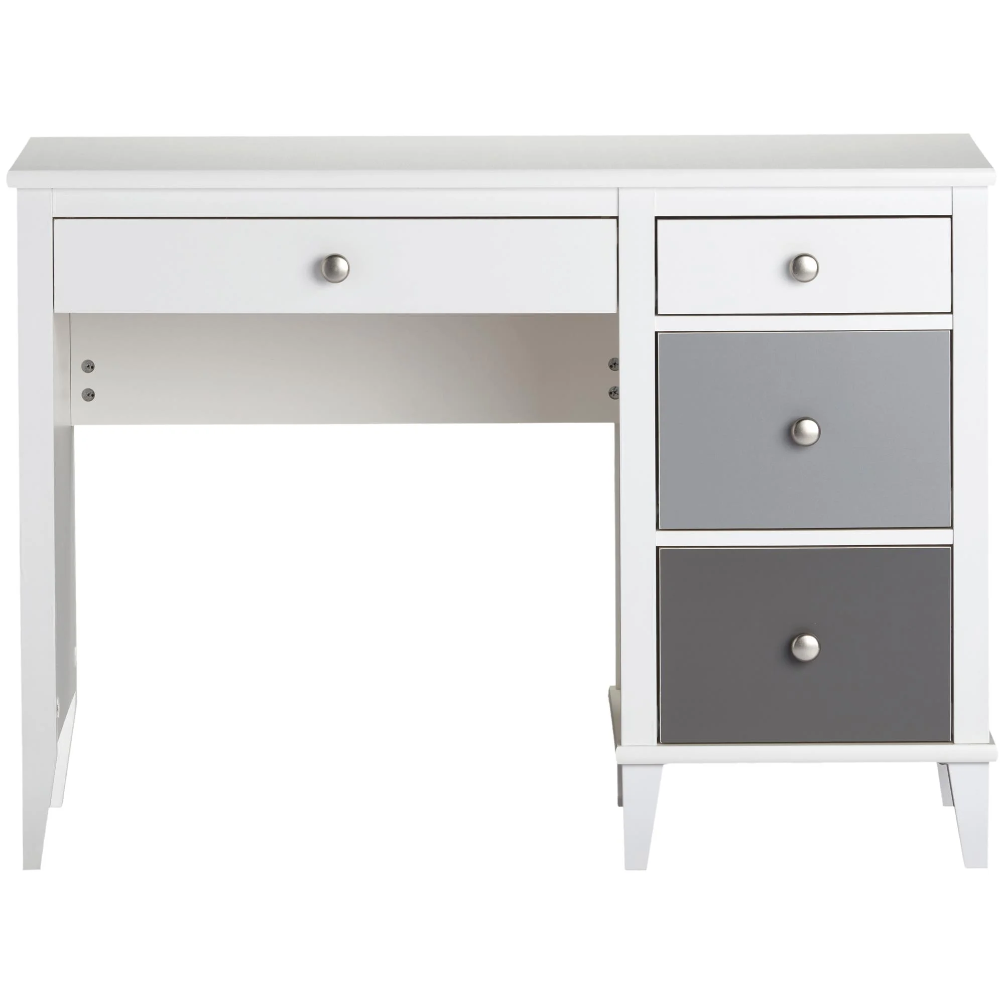 Monarch Hill Poppy Kids' White Desk, Grey Drawers