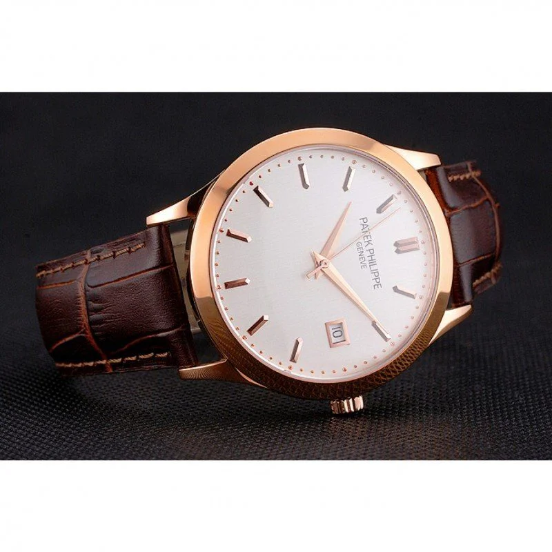 Patek Philippe Calatrava Dial White 40 mm, Rose Gold Plated