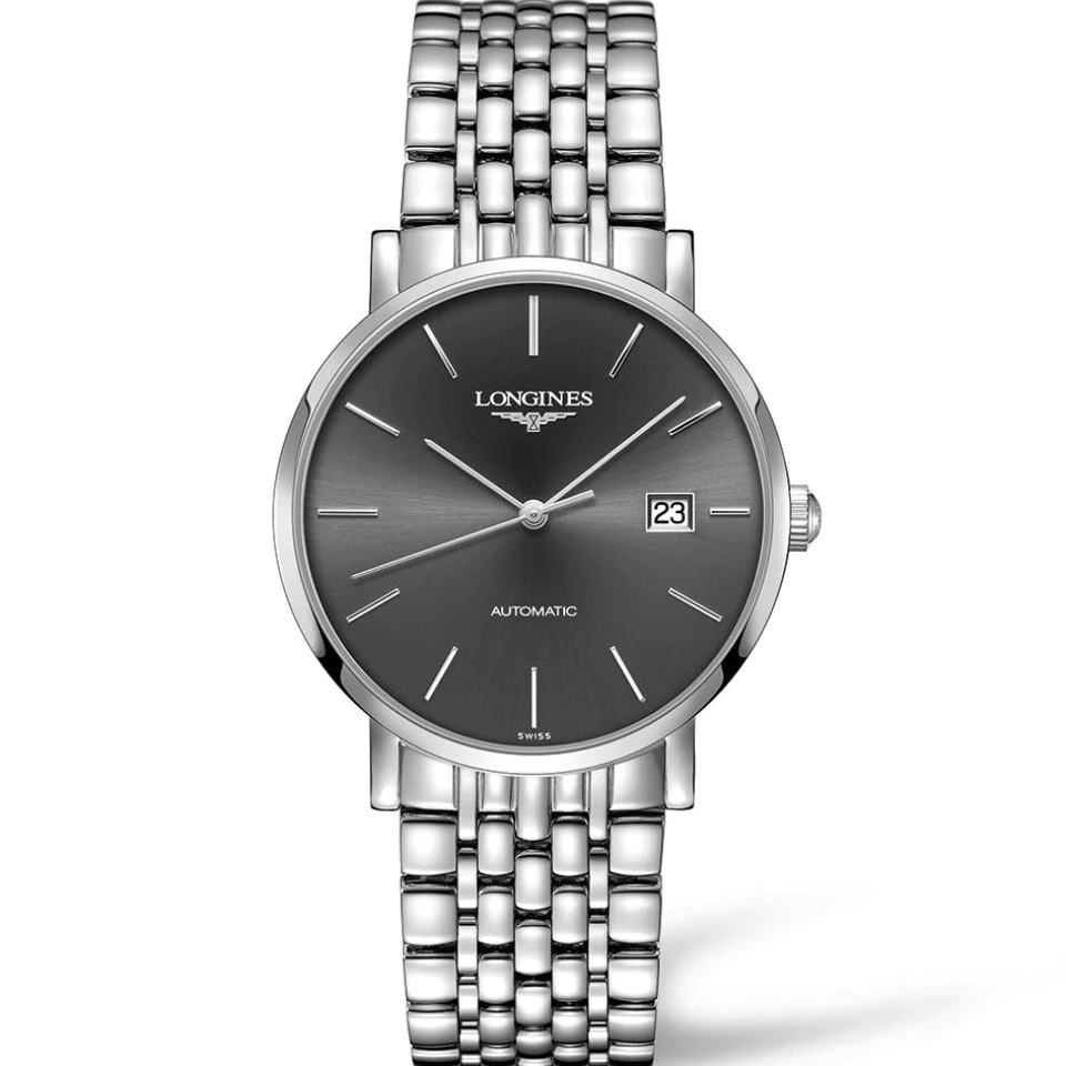 Longines Elegant 39MM Automatic Grey Dial Stainless Steel Watch L49104726