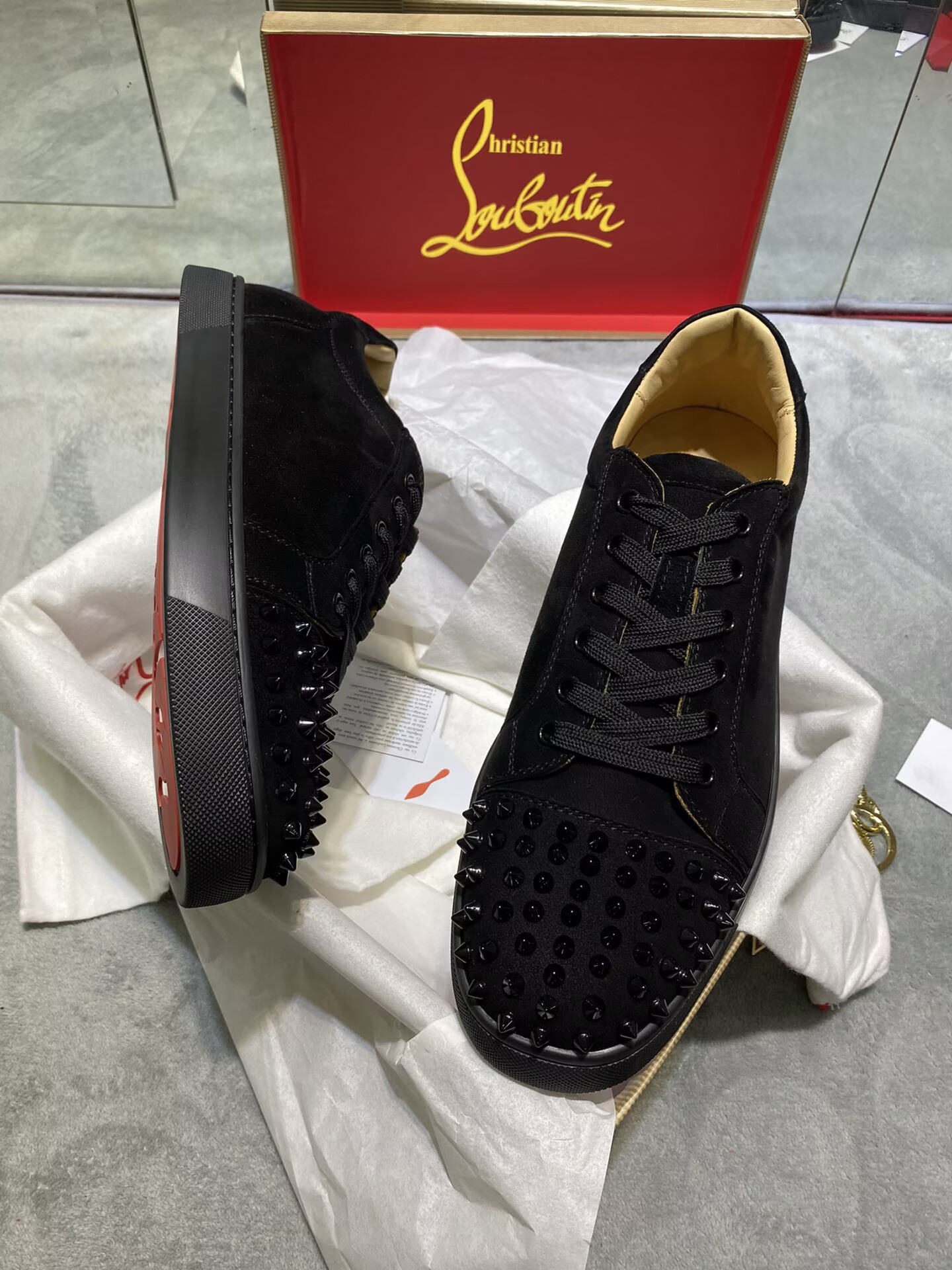 Christian Louboutin Louis Junior Spikes - CCSHOES