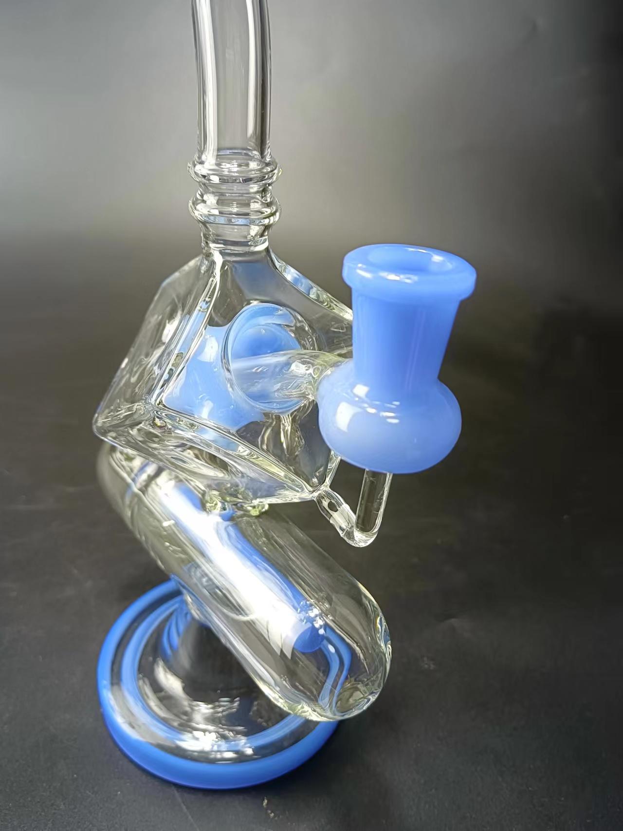 9 Cube Glass Recycler Dab Rig