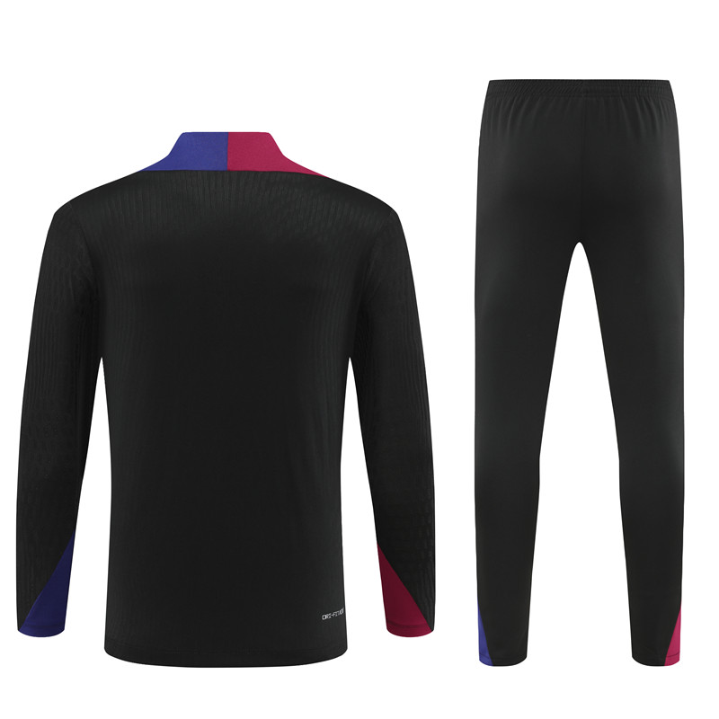 2024/2025 Barcelona Black Half Zip Tracksuit (Adult Kit)