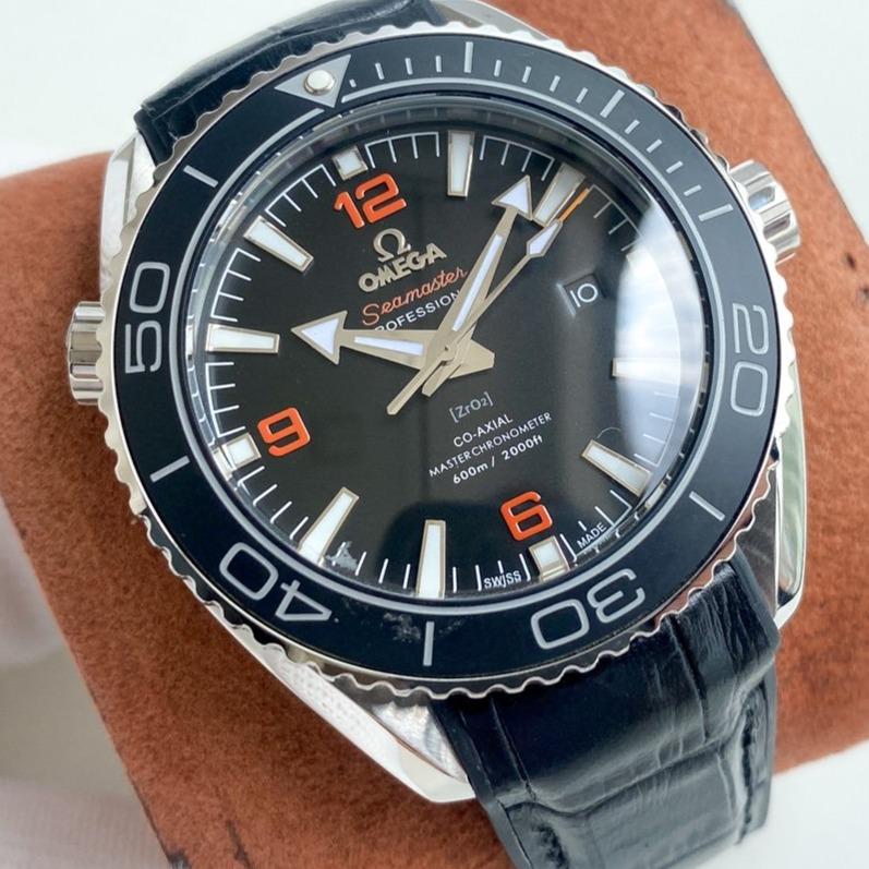Omega Watch SEAMASTER PLANET OCEAN 600 STEEL BLACK CERAMIC LEATHER