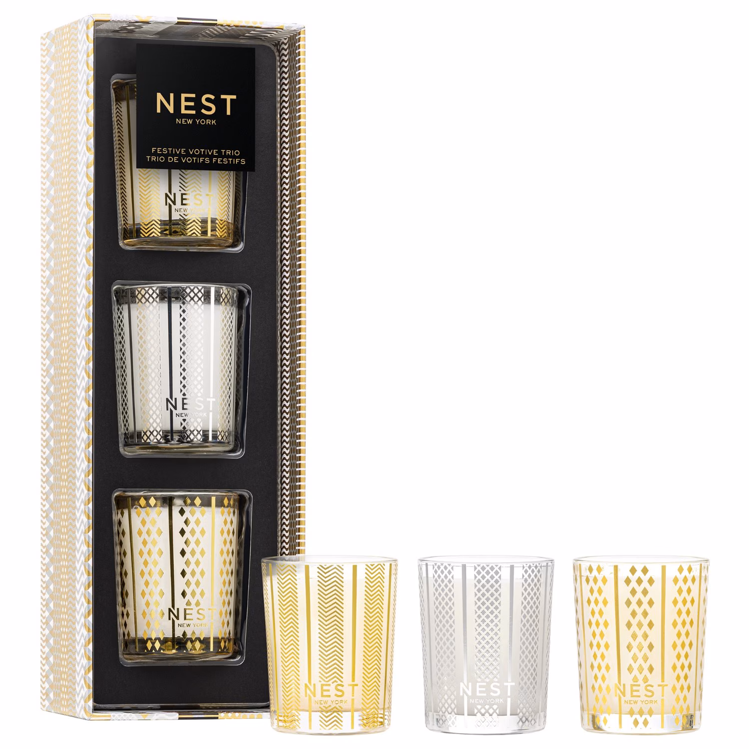 Holiday, Birchwood Pine & Winter Chai Votive Trio Set