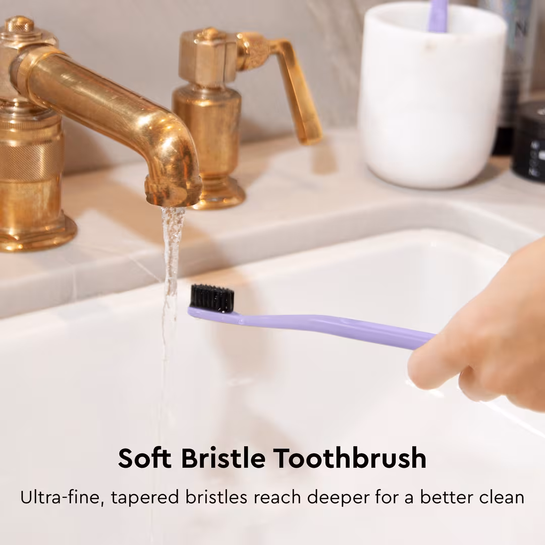 Moon  Soft Bristle Purple Manual Toothbrush 2 Pack