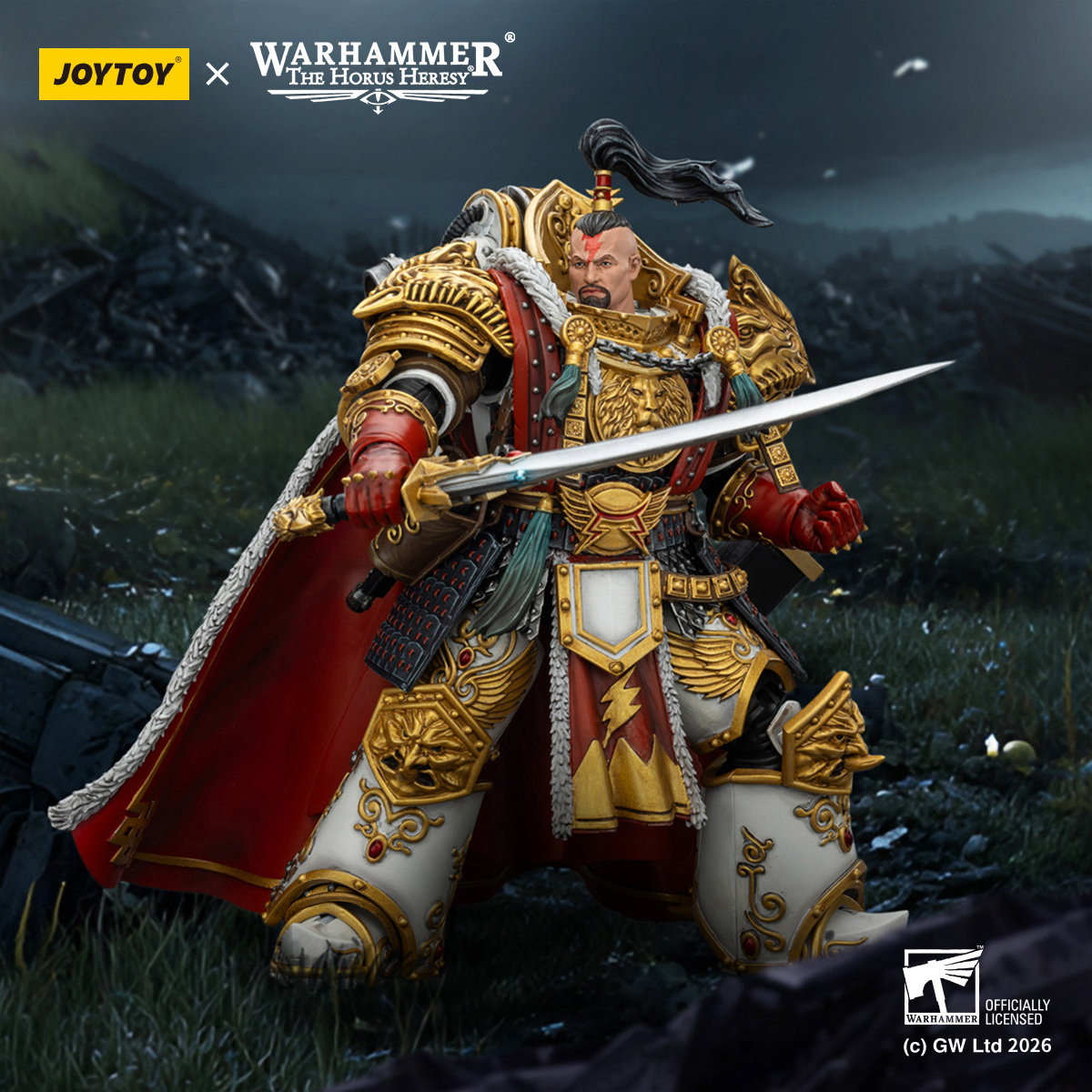 JOYTOY JT03363 Warhammer The Horus Heresy 1: 18 White Scars Jaghatai Khan Primarch of the Vth Legion - JOYTOY WORLD