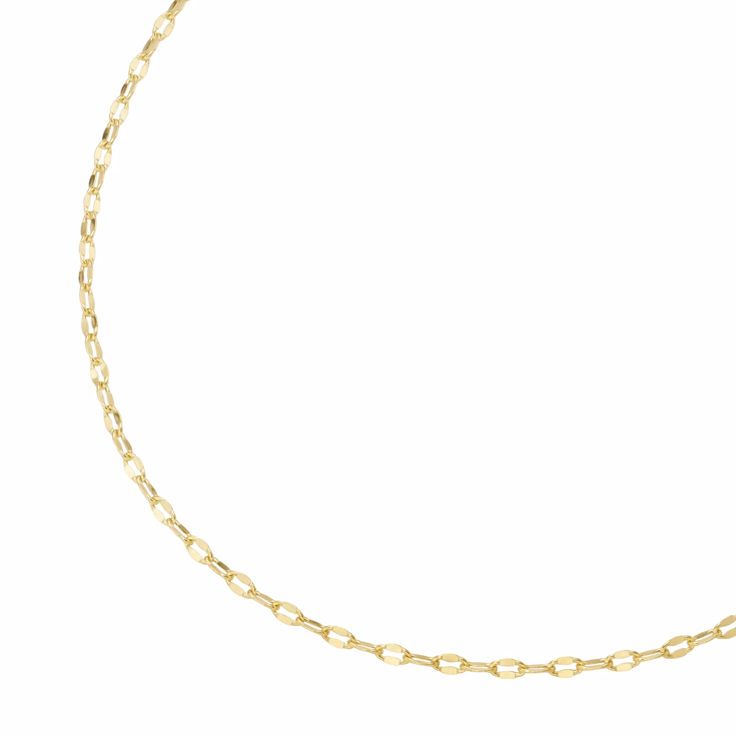 Kette fantasieförmig mit diamantierten Gliedern, Gold 375