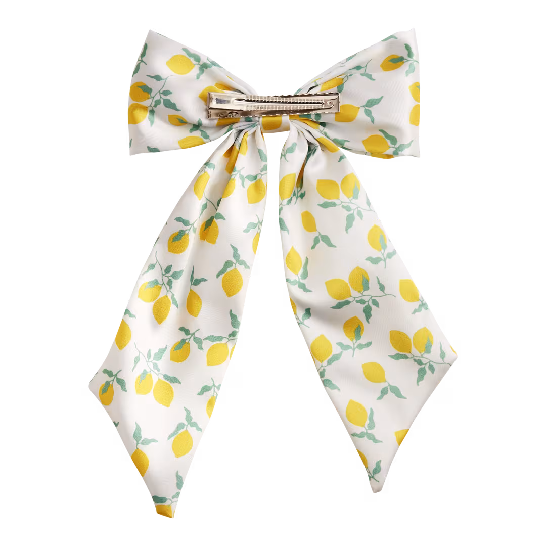 Product-obsessed  Satin Printed Bow Barrette