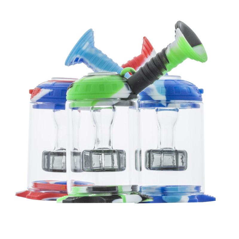 5 Castle Silicone Showerhead Perc Dab Rig (Random Color)