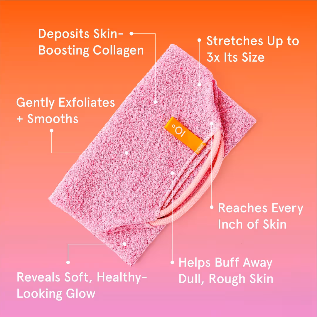 Cleanlogic  Infusions Exfoliating Stretch Cloth + Collagen