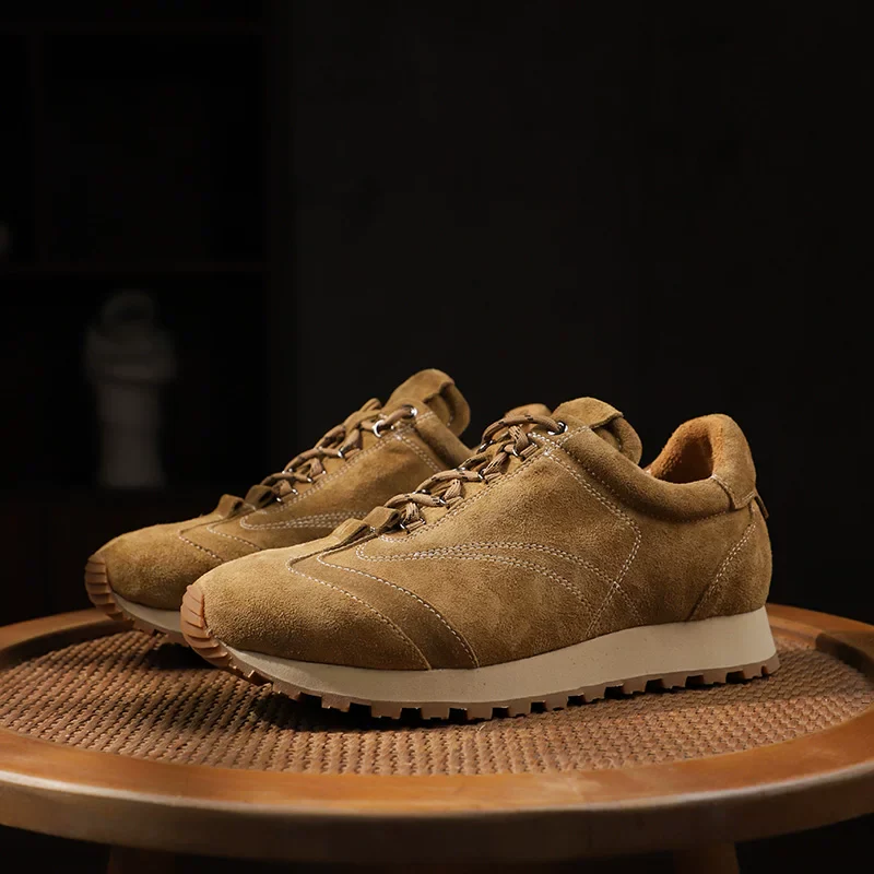 Men's washed horse skin Forrest Gump shoes