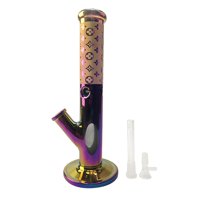 14 Straight Neck Painting Glass Bong