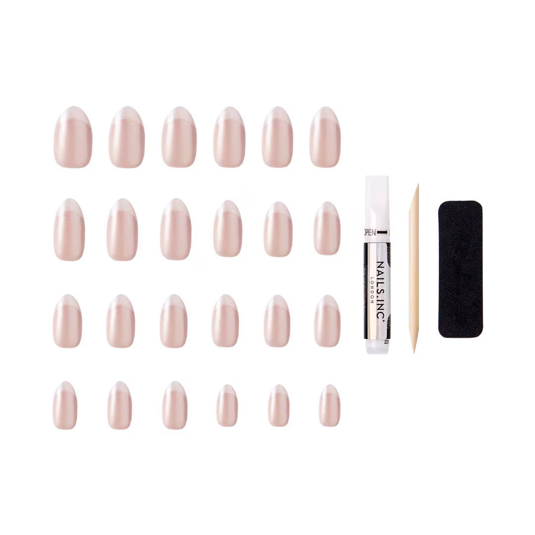 Nails Inc.  NailingLife All Out Olivia Glaze French Tip Press-On Nails