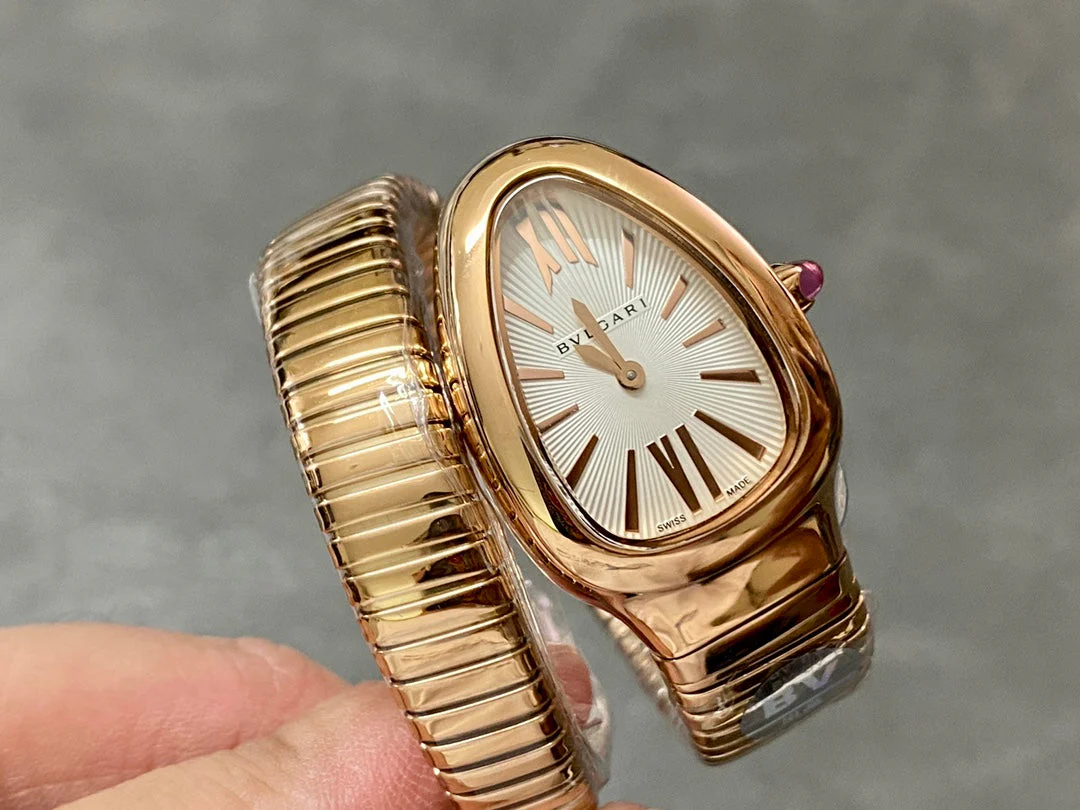 BVL WatchSERPENTI SPIGA PINK GOLD CERAMIC WHITE DIAL