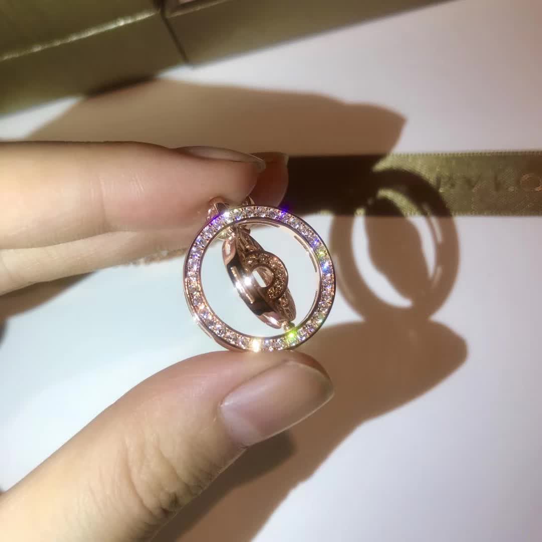 Bvlgari Four Circles Necklace with Diamonds