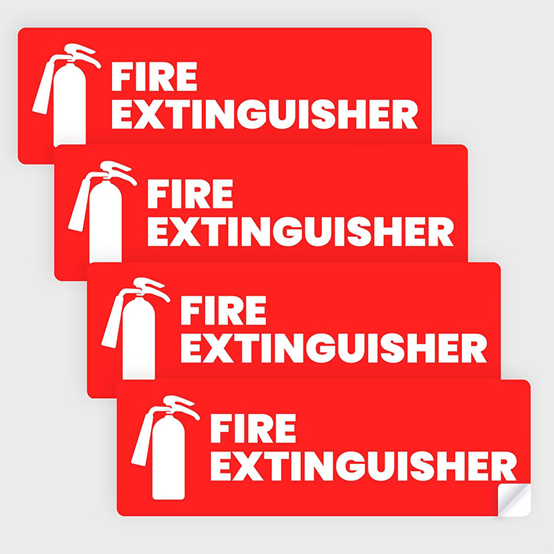 Safety warning sticker for fire extinguishers and fire hydrants, factory fire safety sign