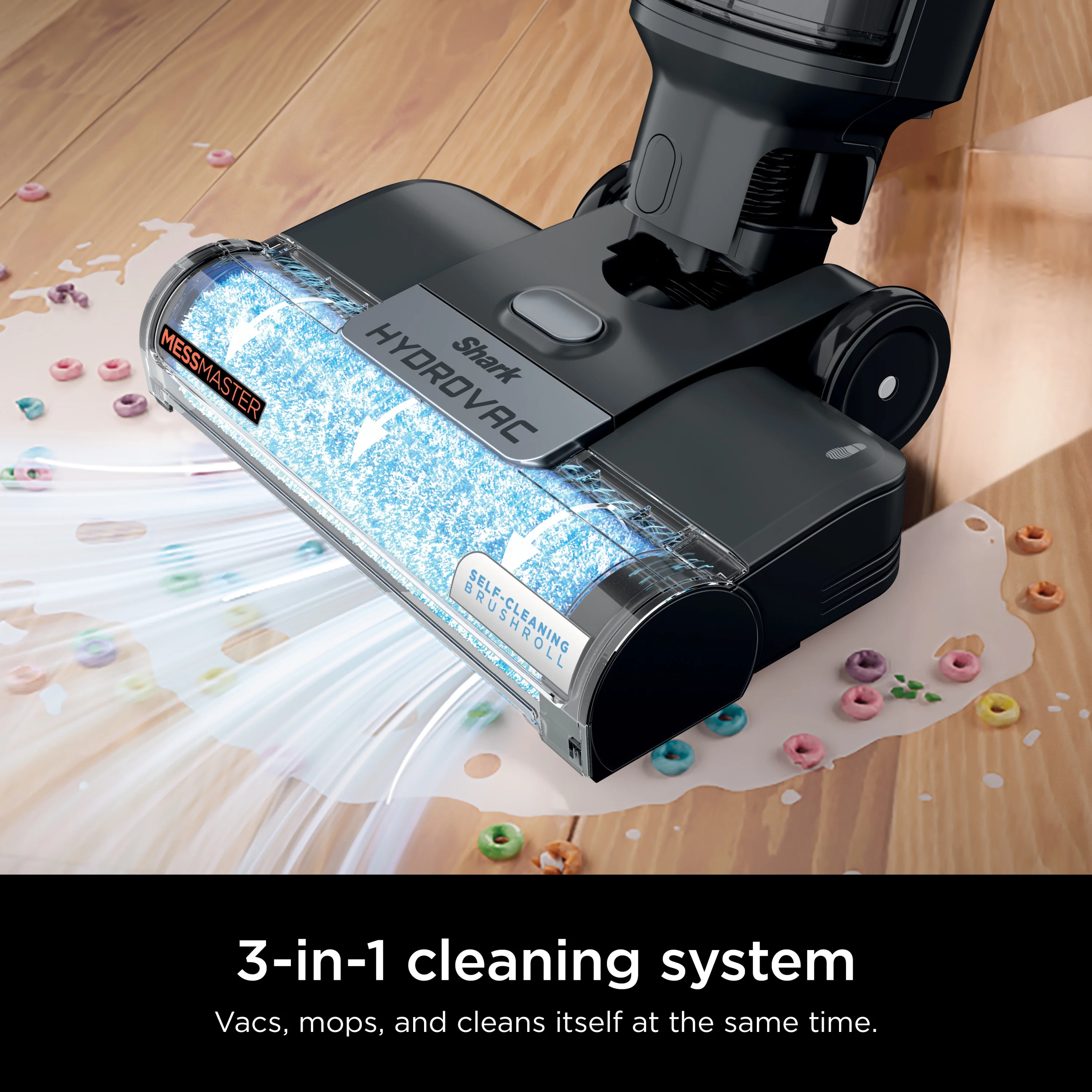 Shark HydroVac MessMaster 3-in-1 Vacuum Cordless Mop w/ Self-Cleaning, Stain Boost 12oz Formula, WD260