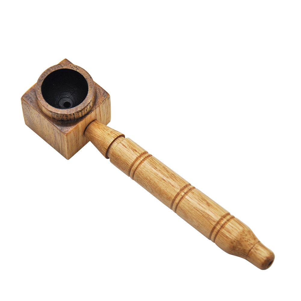 Square Smoking Wooden Pipe
