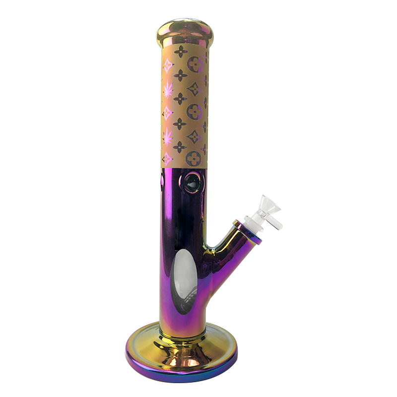 14 Straight Neck Painting Glass Bong