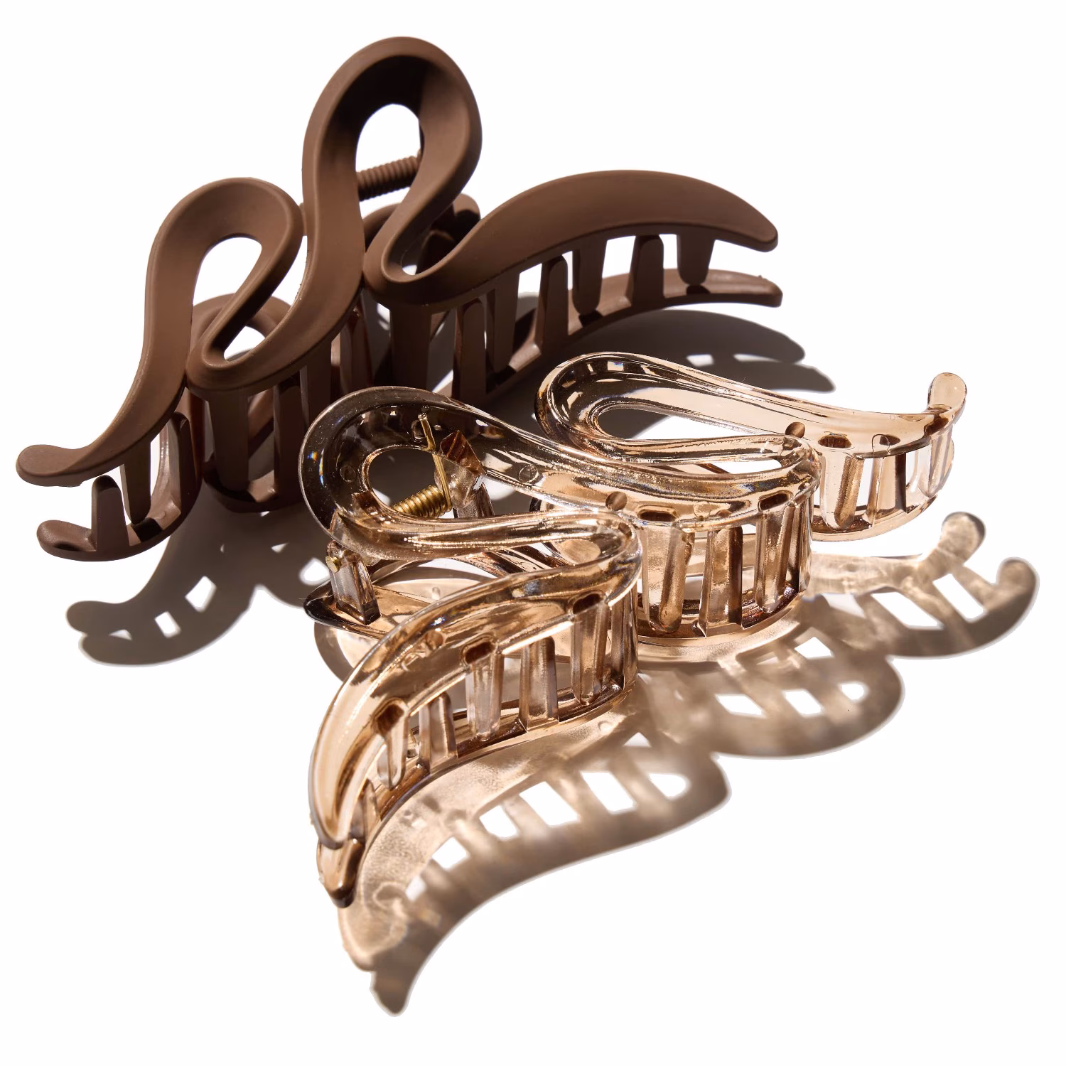 Large Claw Hair Clips, Wave, 2-Pack