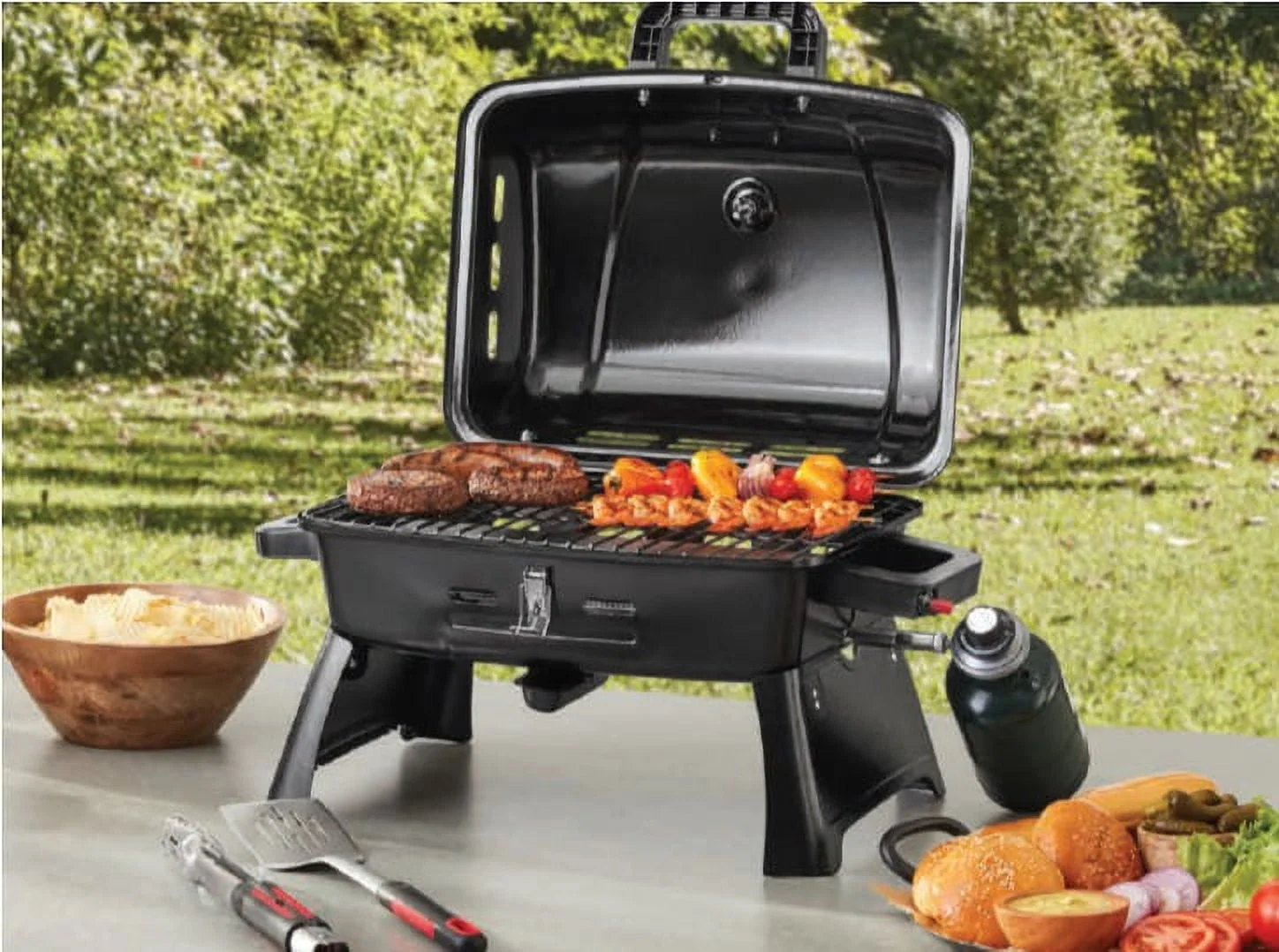 Ozark Trail Portable 1 Burner Gas Grill with Interchangeable Griddle Plate