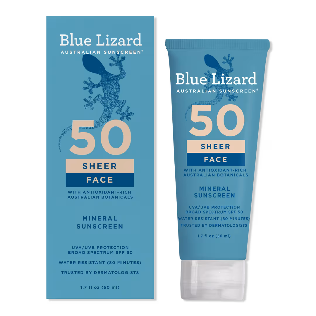 BLUE LIZARD AUSTRALIAN SUNSCREEN  Sheer Mineral Sunscreen Lotion for Face SPF 50