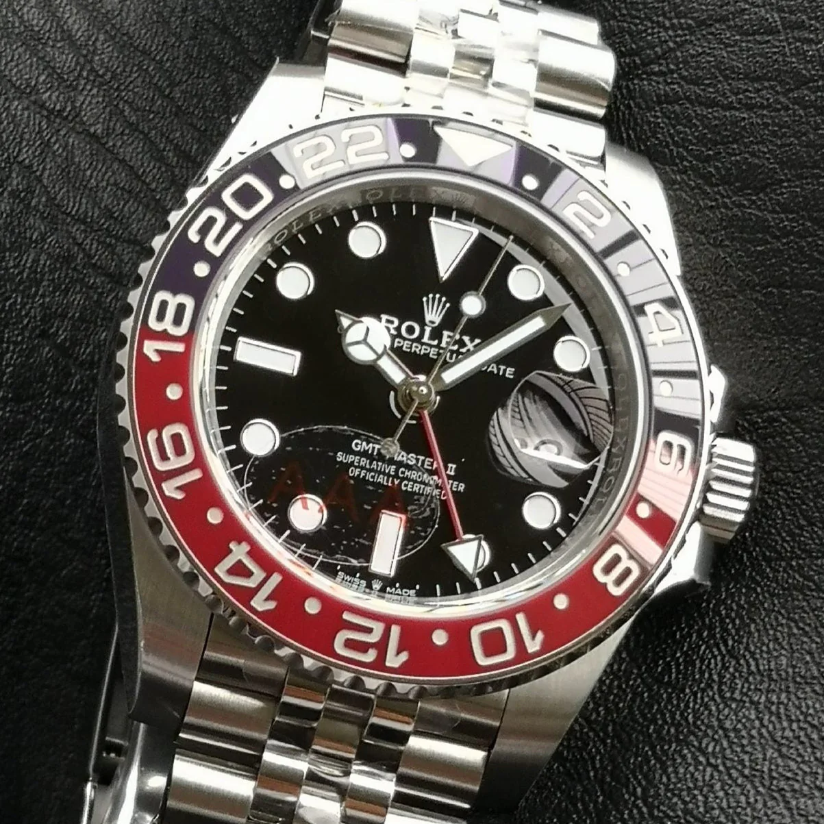 Rolex Watch GMT Master 40mm Silver Black Dial