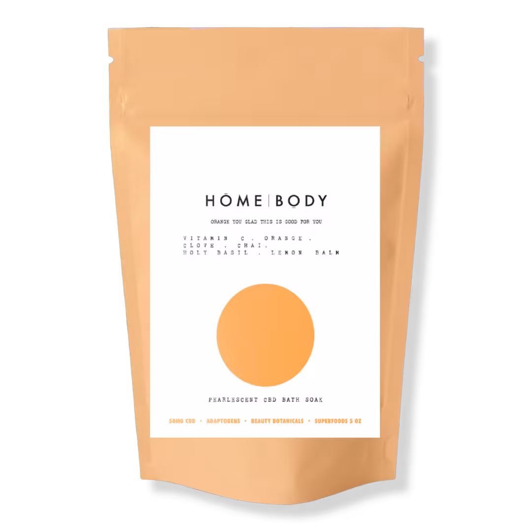 Homebody  Orange You Glad This Is Good for You Pearlescent CBD Bath Bomb Soak