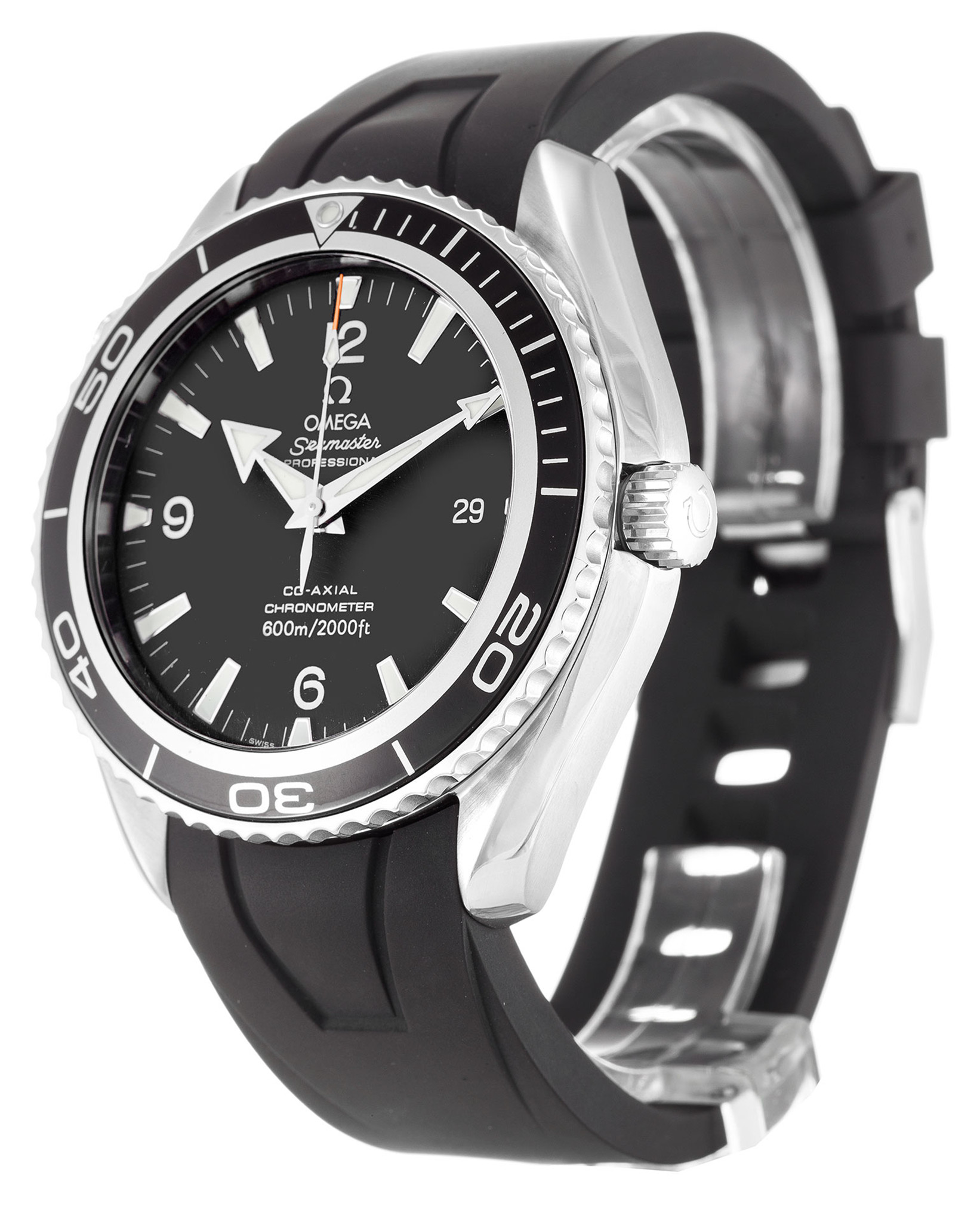 Replica Omega Planet Ocean 2900.50.91 Black Dial Rubber Strap 45.5MM