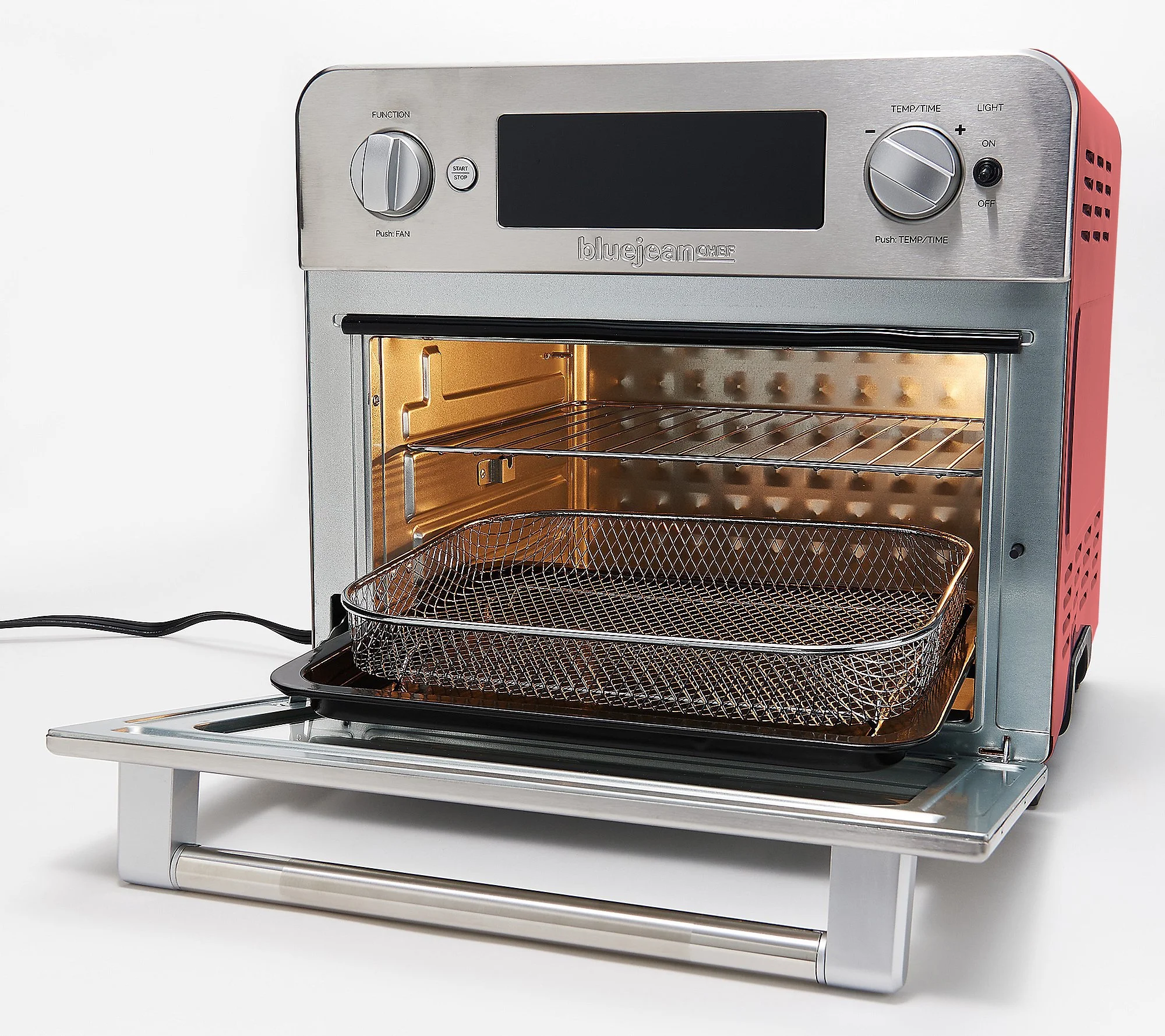 Restored Blue Jean Chef 23L Digital Air Fryer Toaster Oven Stone Blue (Refurbished)