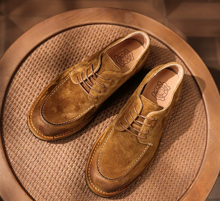 Men's handmade low-top tooling shoes