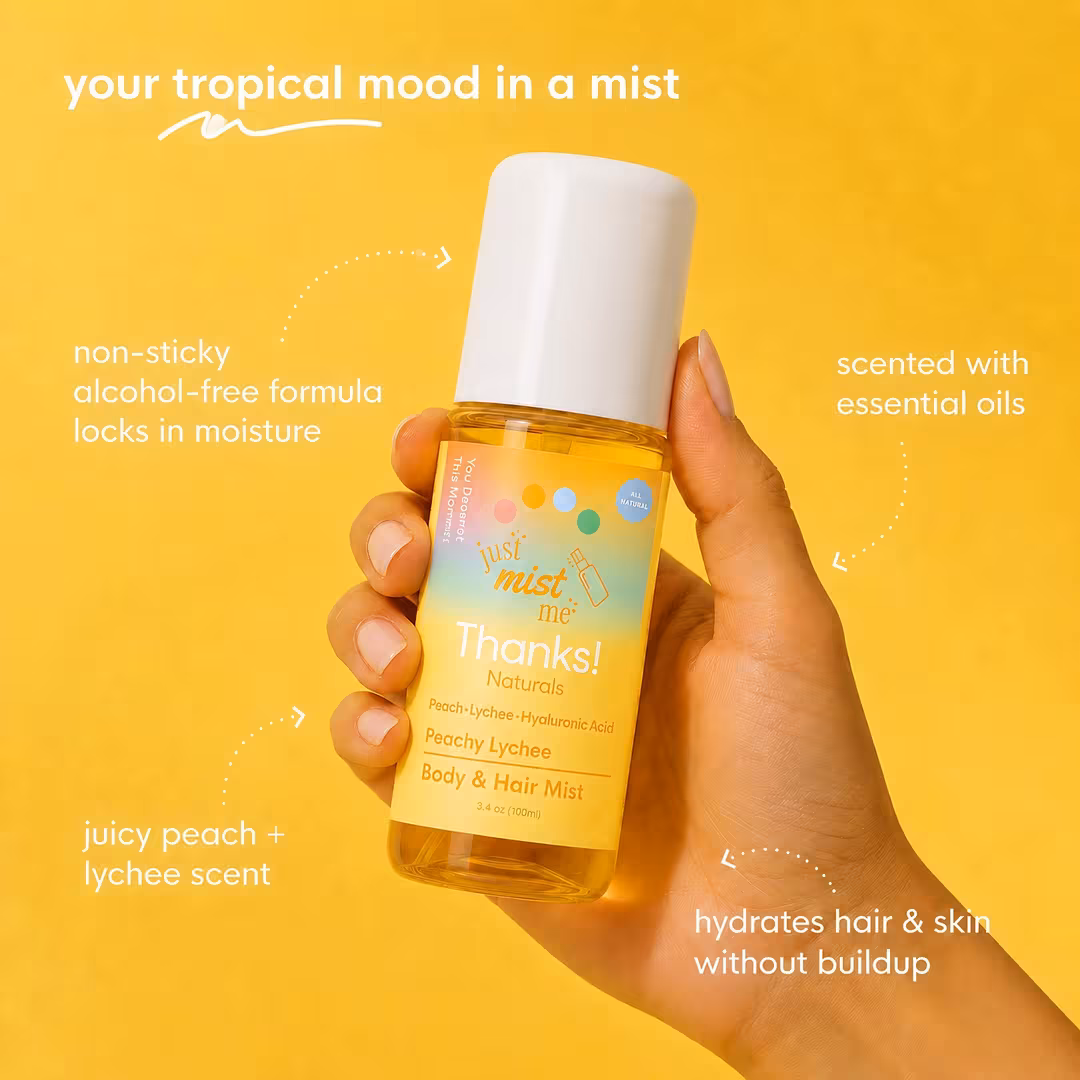 Thanks! Naturals  Peachy Lychee Body & Hair Mist