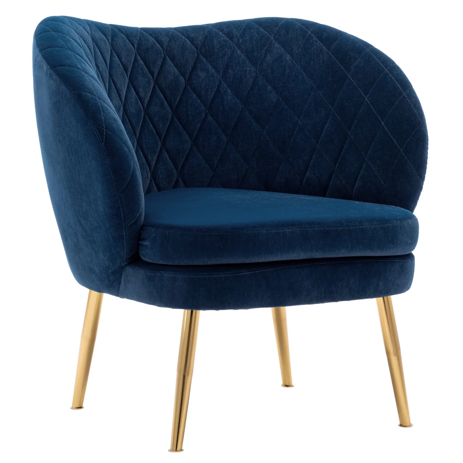 Duhome Accent Chair Single Sofa with Arm Velvet Blue 1 Pcs