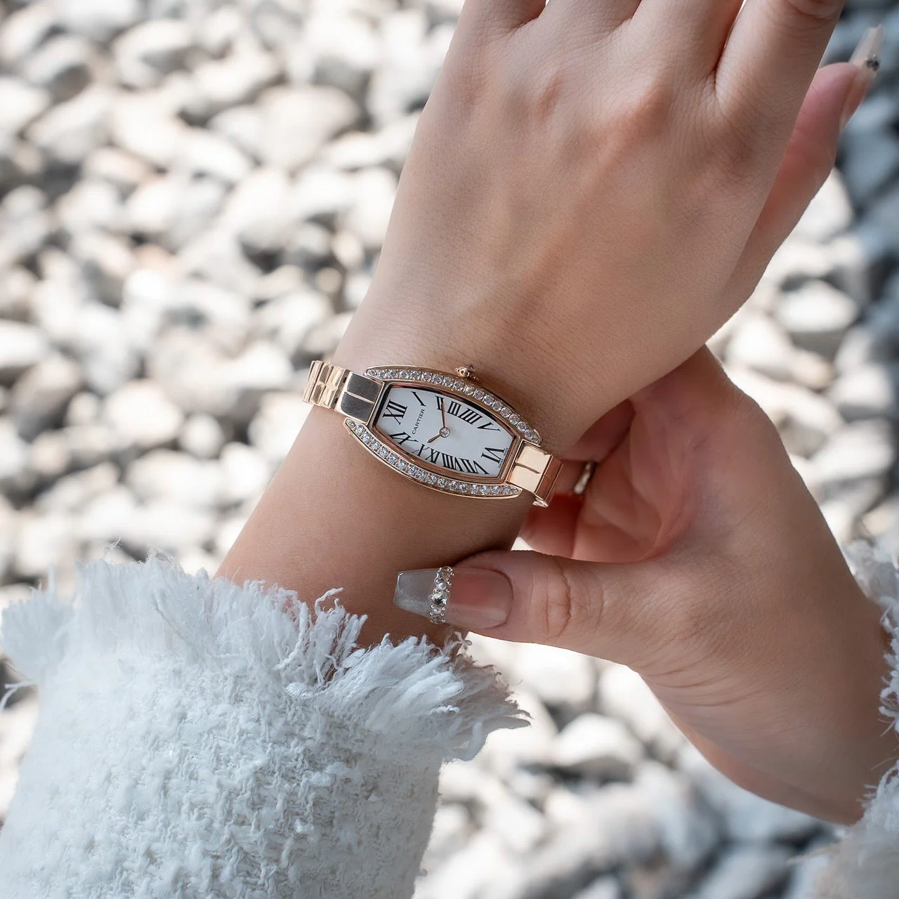 Cartier Watch Tonneau 23mm Diamond Quartz