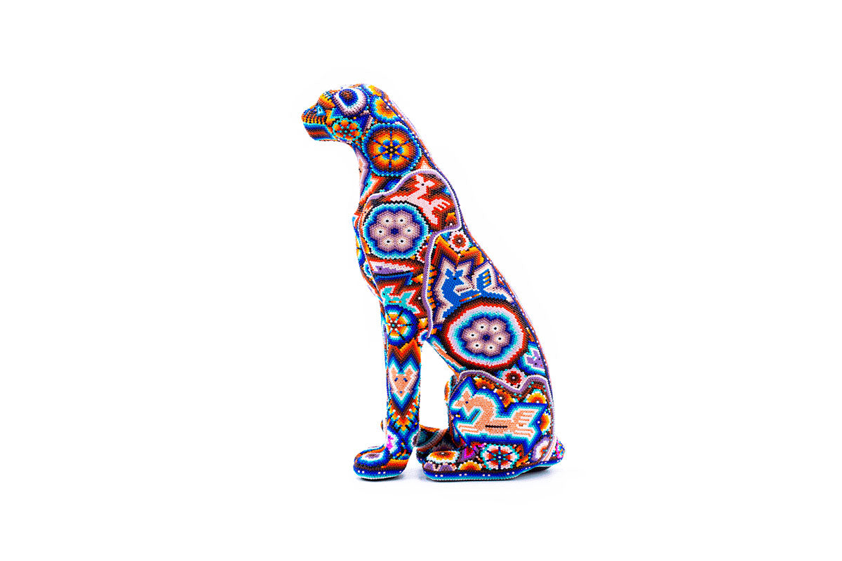 Guepardo / Chita - Obra de Arte Huichol