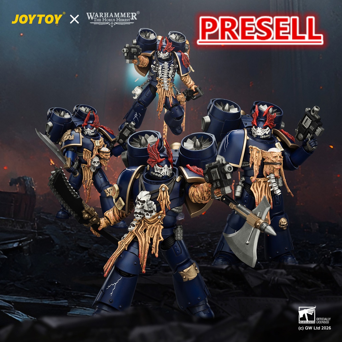 JOYTOY Warhammer The Horus Heresy 1:18 Night Lords Night Raptors Squad - JOYTOY WORLD