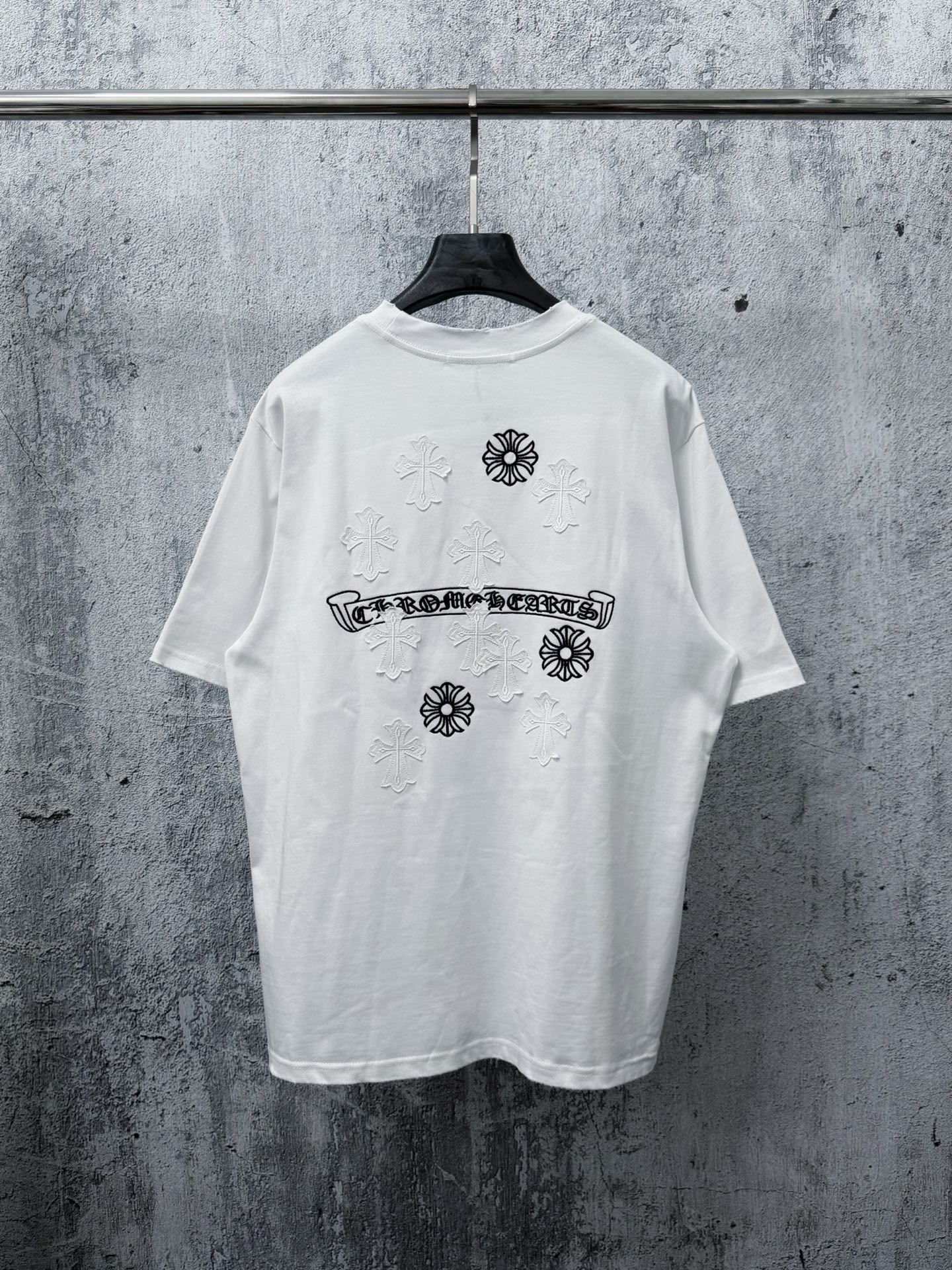Chrome Hearts Patchwork Cross Embroidery T-Shirt