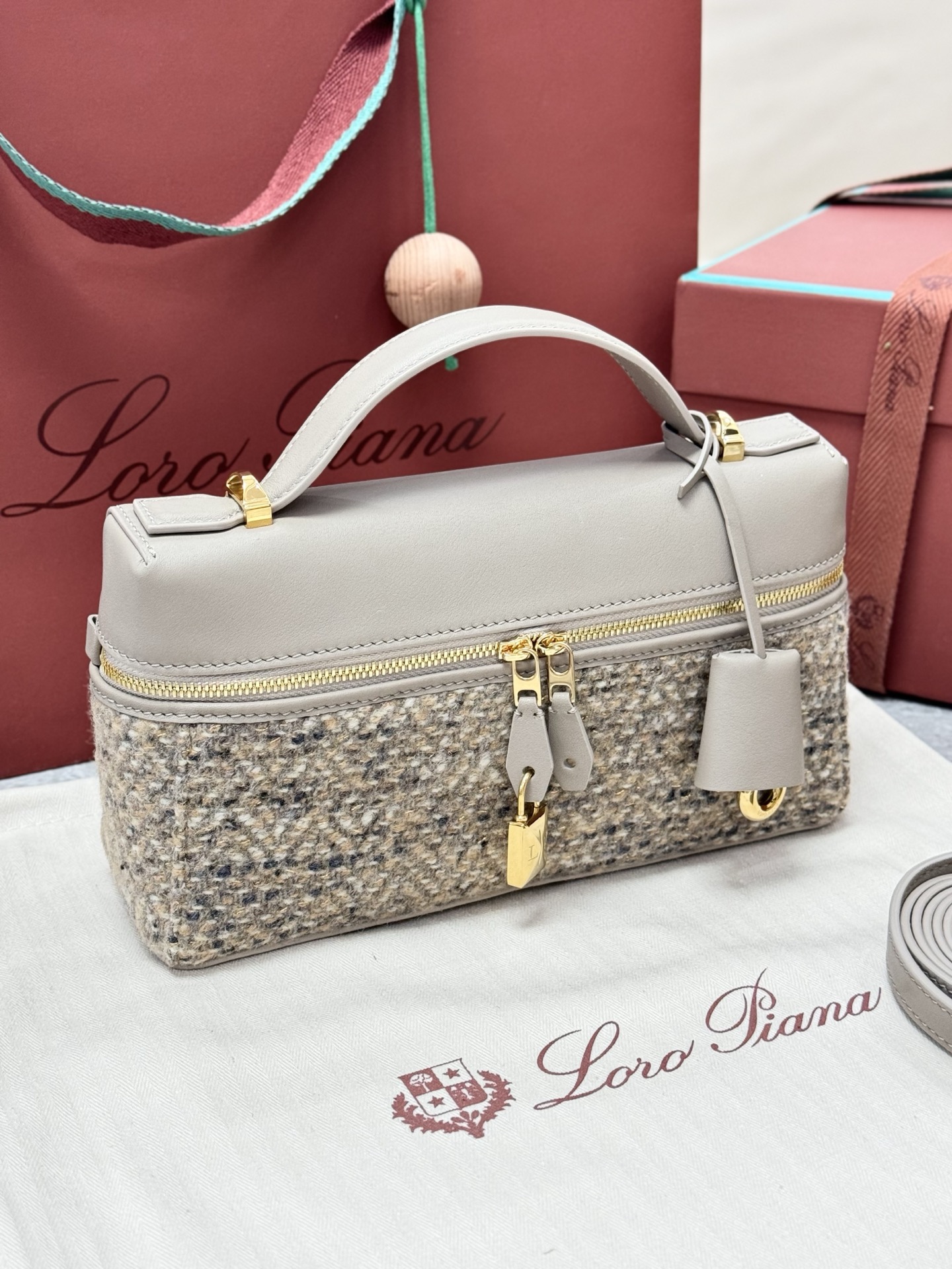 Loro piana Extra Bag L23 Handbag Cashmere Crossbody Bag