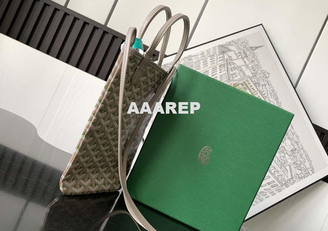 Replica Goyard POICLAPMLTY11CL61P Poitiers Claire Voie Bag Green &Gray
