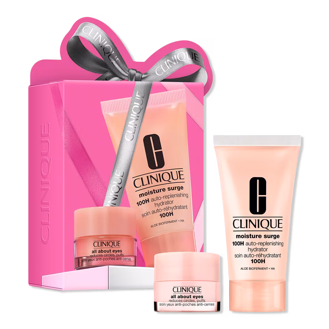 Clinique  2 Piece Bright Eyes, Glowing Skin: Moisturizer and Eye Cream Holiday Gift Set