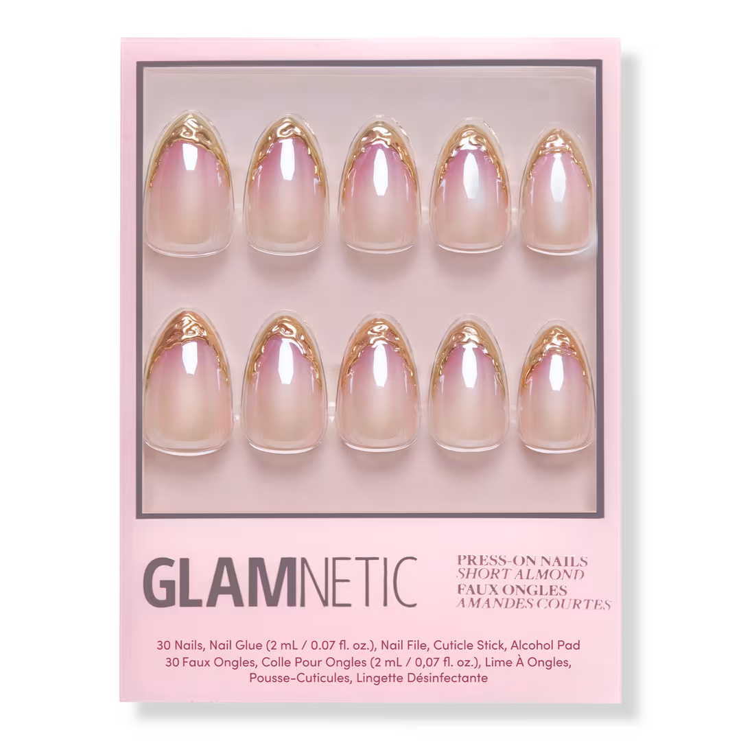 Glamnetic  Tipped in Gold Press-On Nails