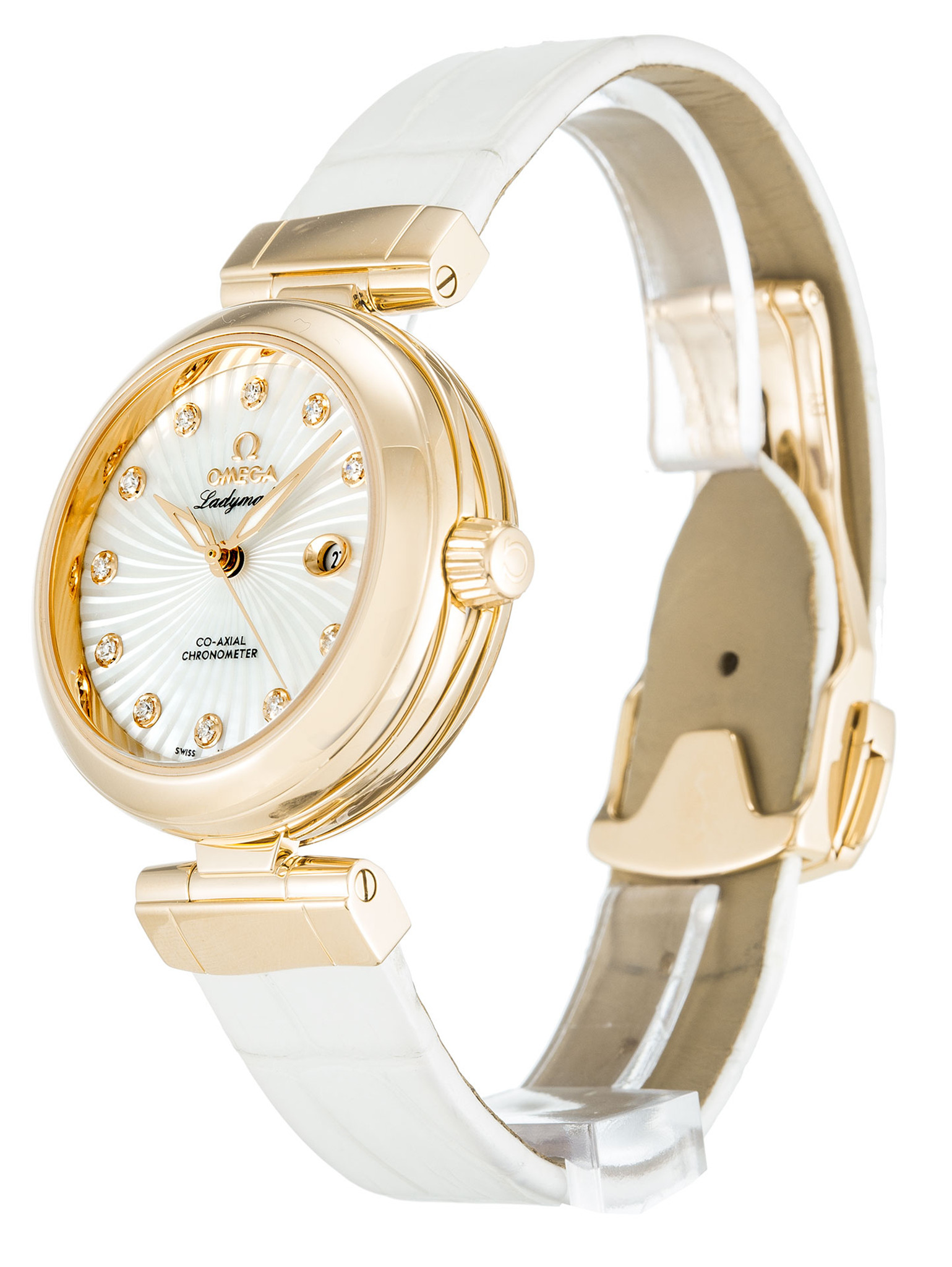 Replica Omega De Ville Ladymatic White Dial Diamond Markers 425.63.34.20.55.001 34MM