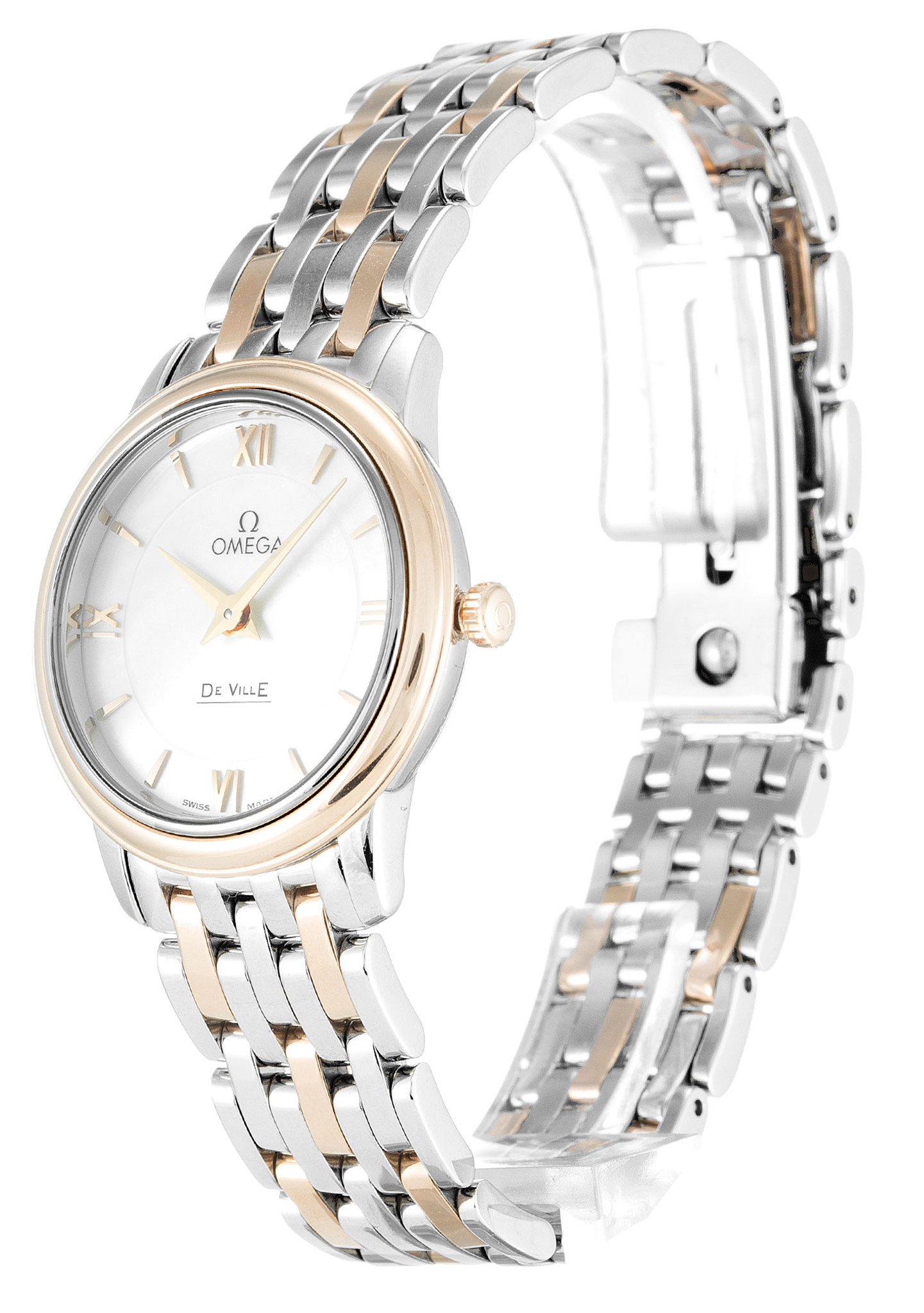 Replica Omega De Ville Prestige Ladies White Dial Stick Markers 424.20.27.60.05.002 27MM