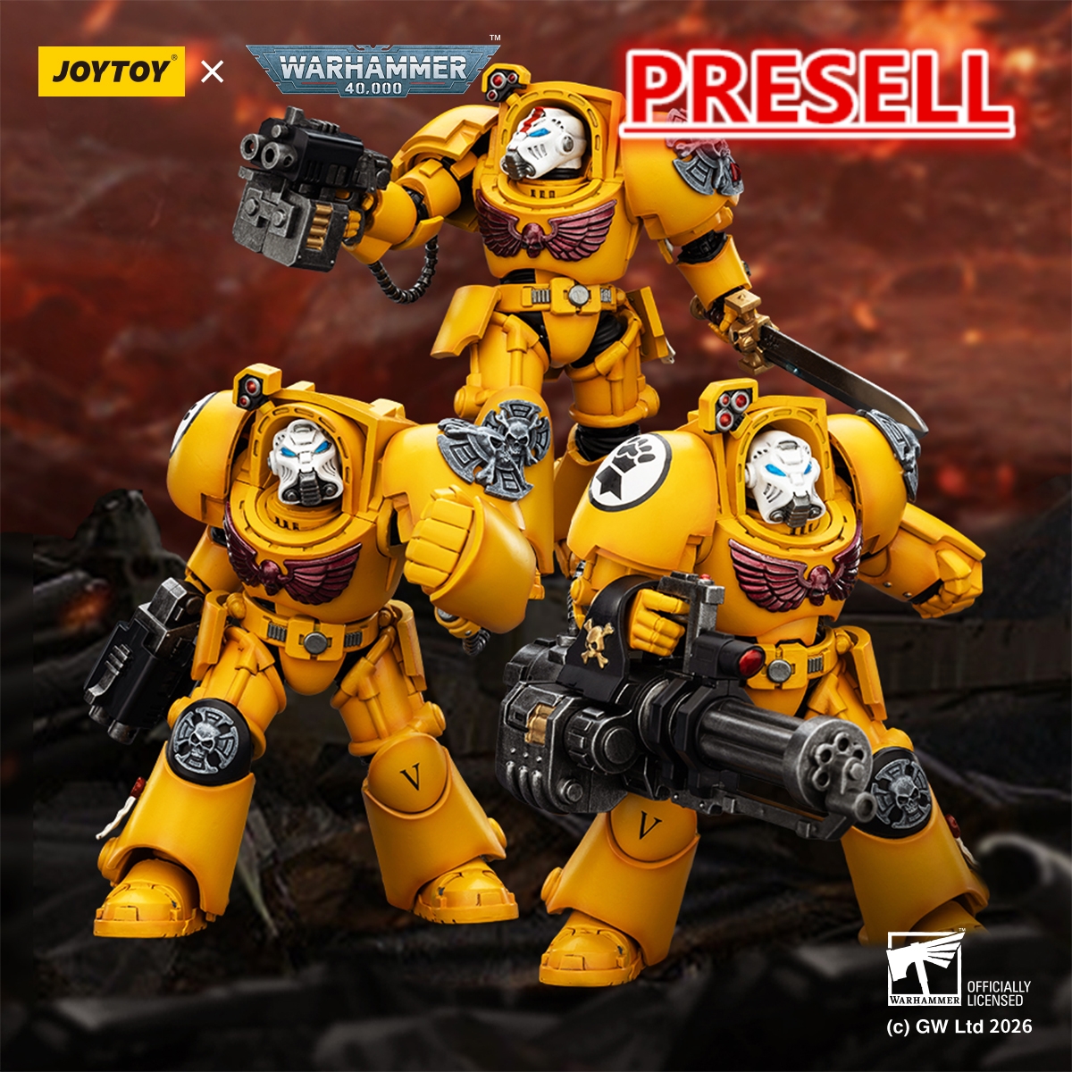 JOYTOY Warhammer 40k 1: 18 Imperial Fists Terminators - JOYTOY WORLD