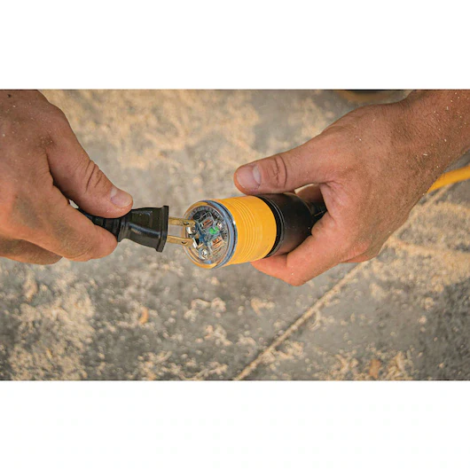 Dewalt DXEC14410050 50 ft. 10/3 SJTW Heavy Duty Outdoor Lighted Single Tap Locking