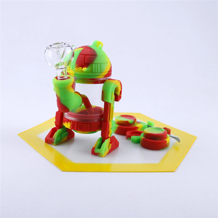 5 Glow In The Dark Silicone Dab Rig (Random Color)