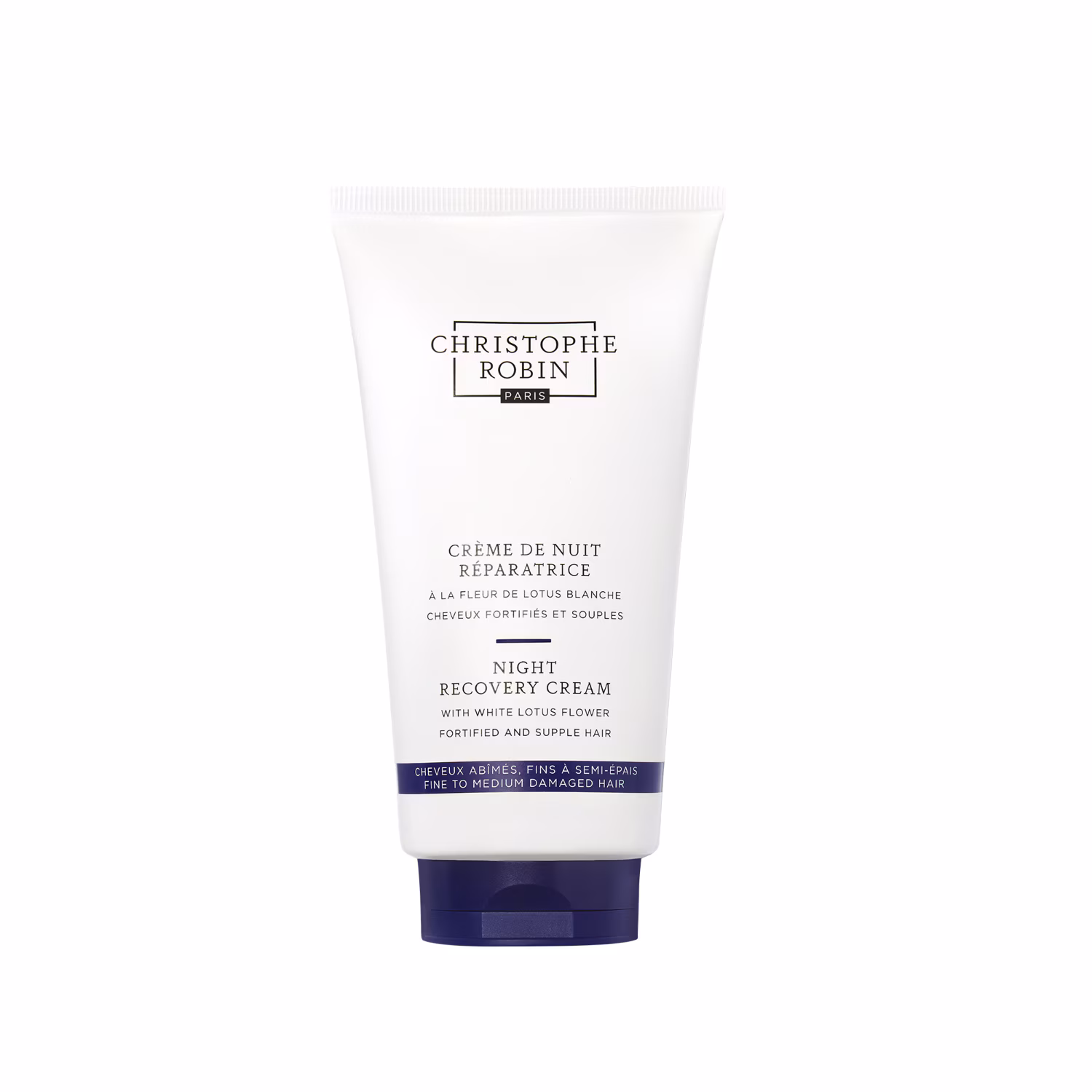 Night recovery cream with white lotus flower