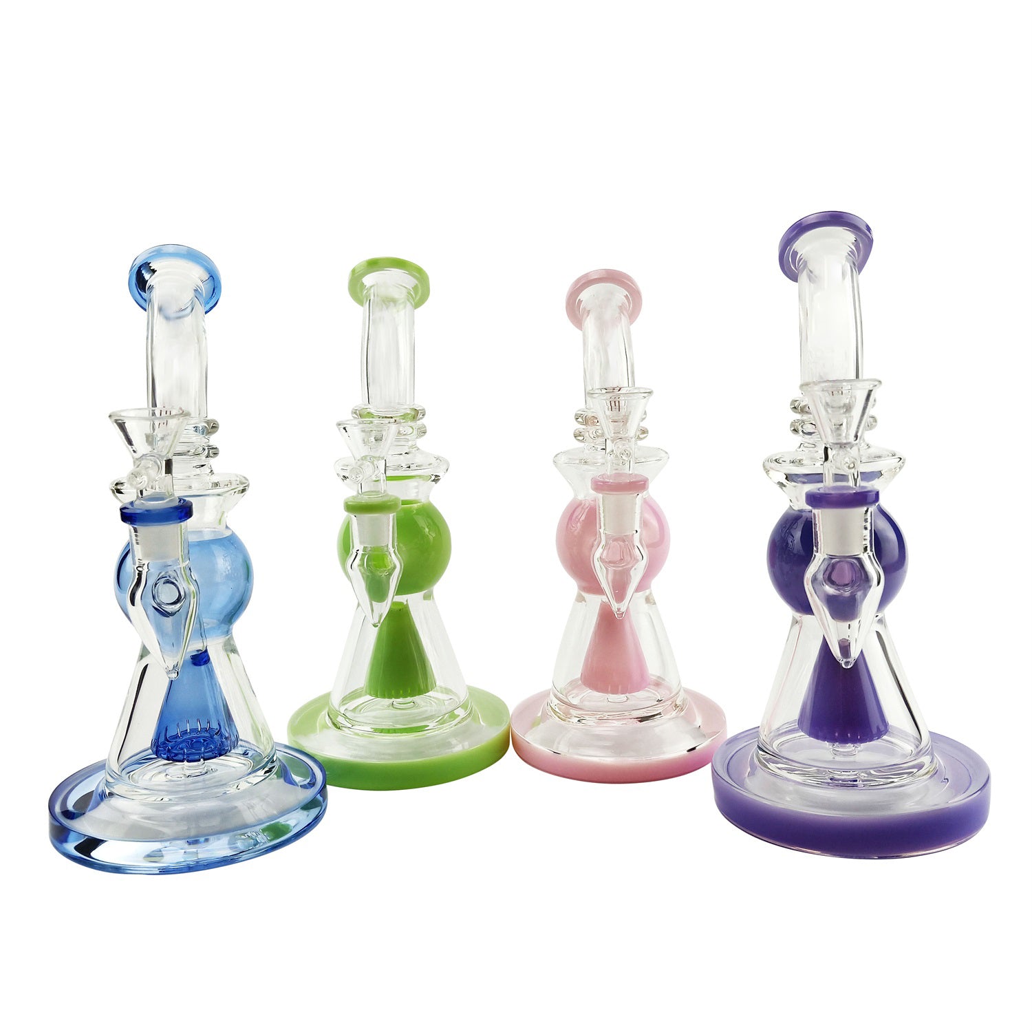 9 Clear Glass Water Dab Rig