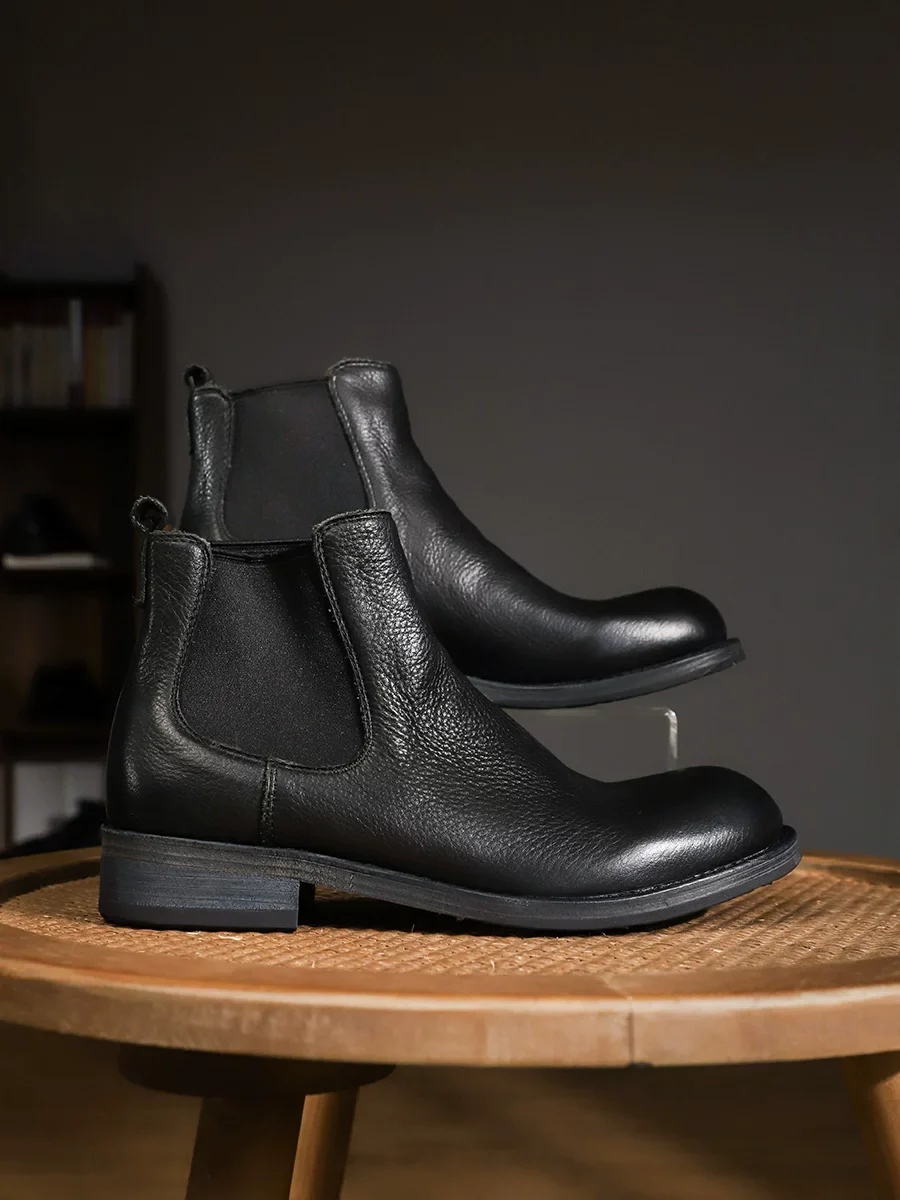Handmade Washed Vegetable Tanned Cowhide Boots